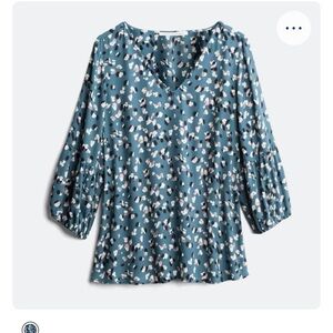 Stylish Teal Patterned Blouse